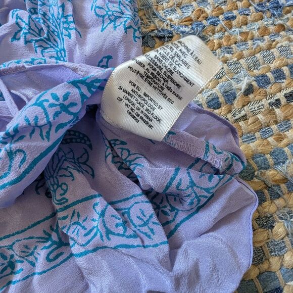 HD in Paris Purple Silk Tank 0P Anthropologie European Summer Cami Lavender - Picture 6 of 7
